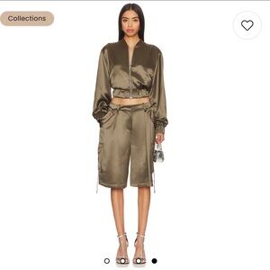 Retrofete Mae short in military green NWT